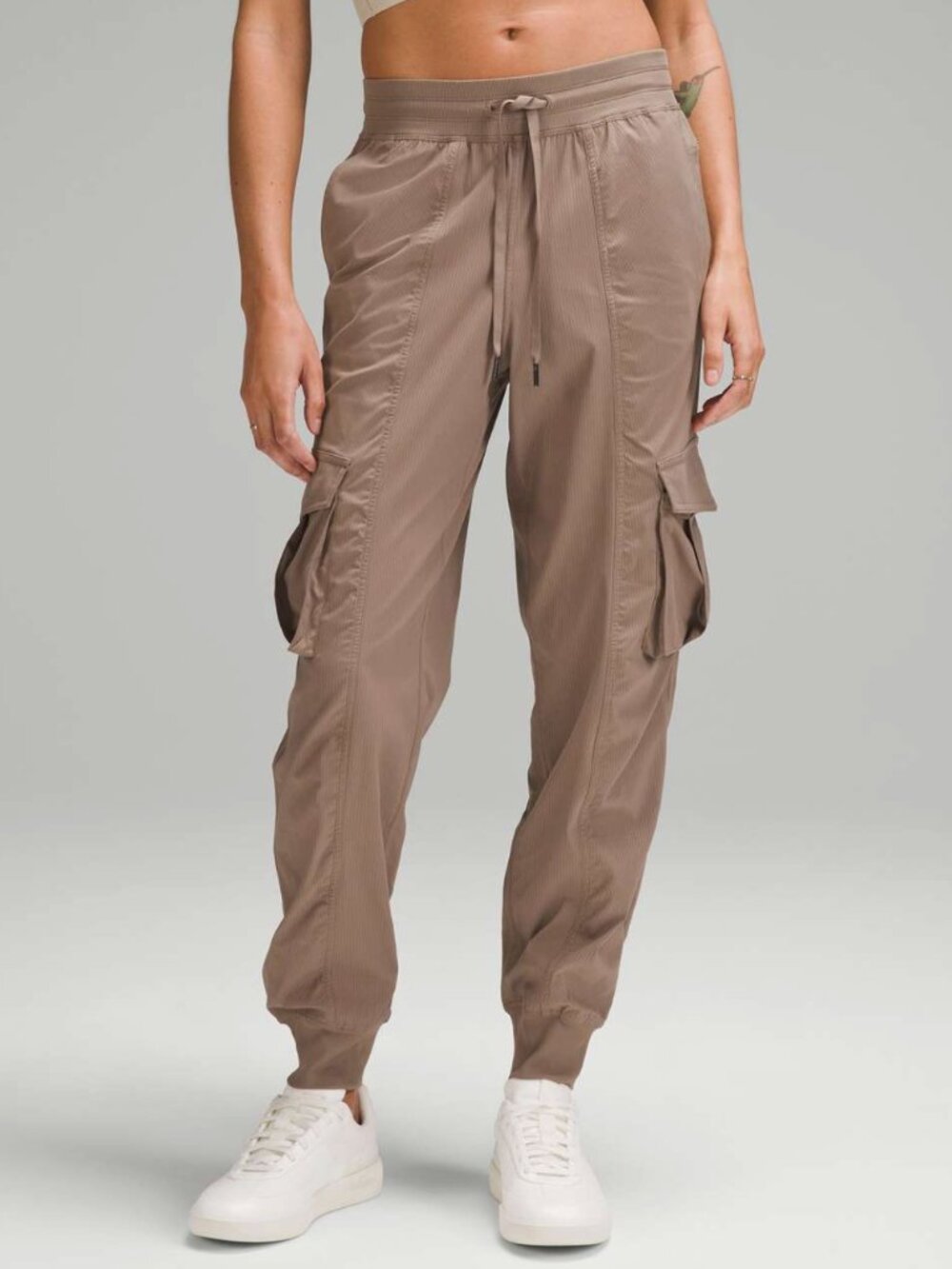 Lululemon Nwt Dance Studio Relaxed-Fit Mid-Rise Cargo Jogger, Taupe Brown, S